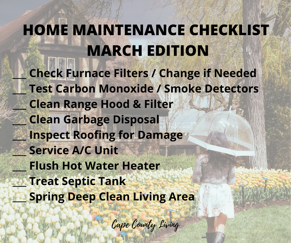 March Home Maintenance Checklist